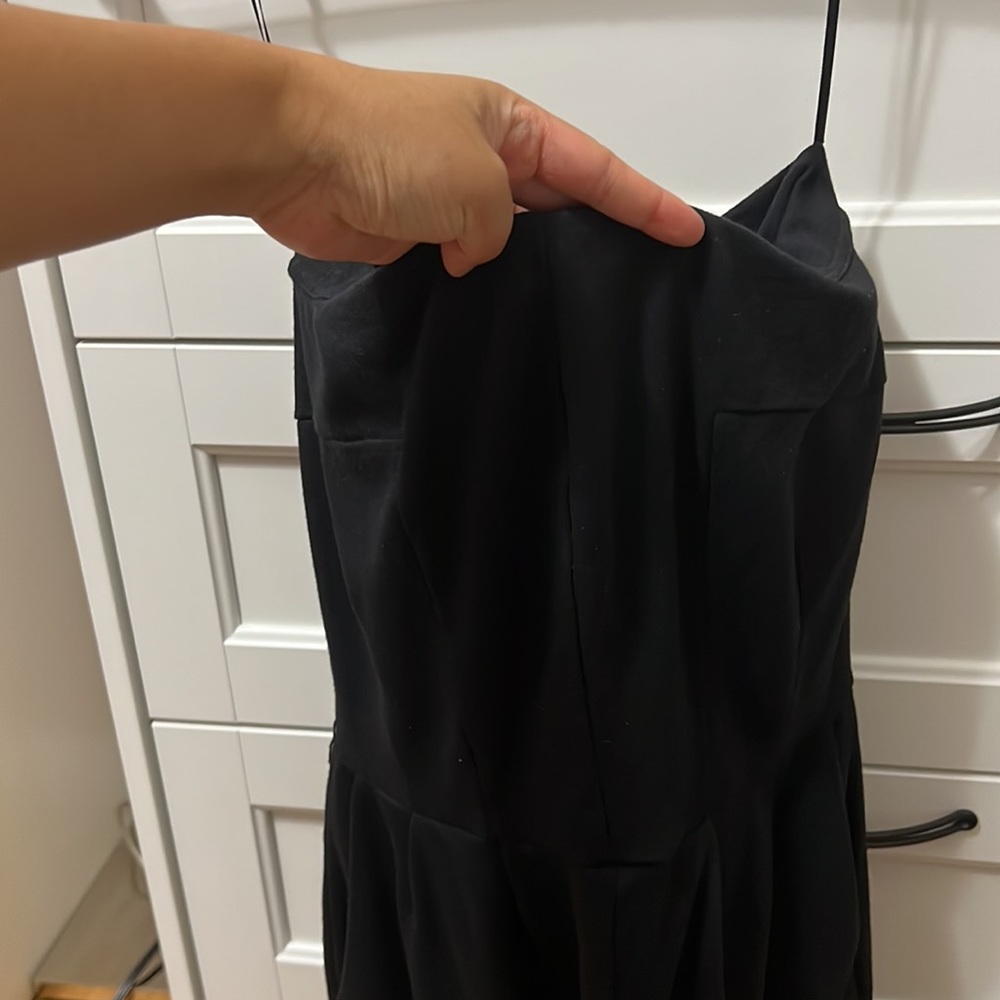 STRAPLESS BLACK MIDI DRESS - Picture 2 of 3